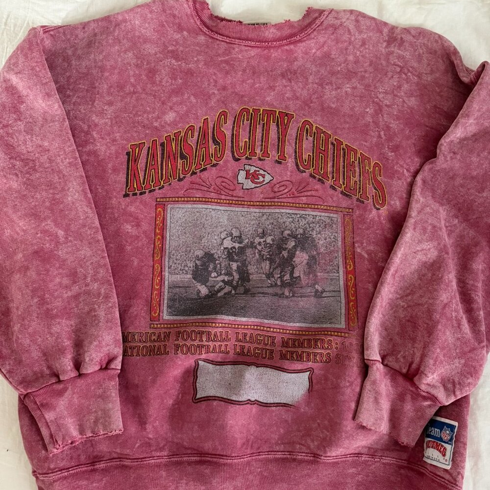 Vintage 90s Kansas City Chiefs Nutmeg Mills  NFL Sweatshirt XL